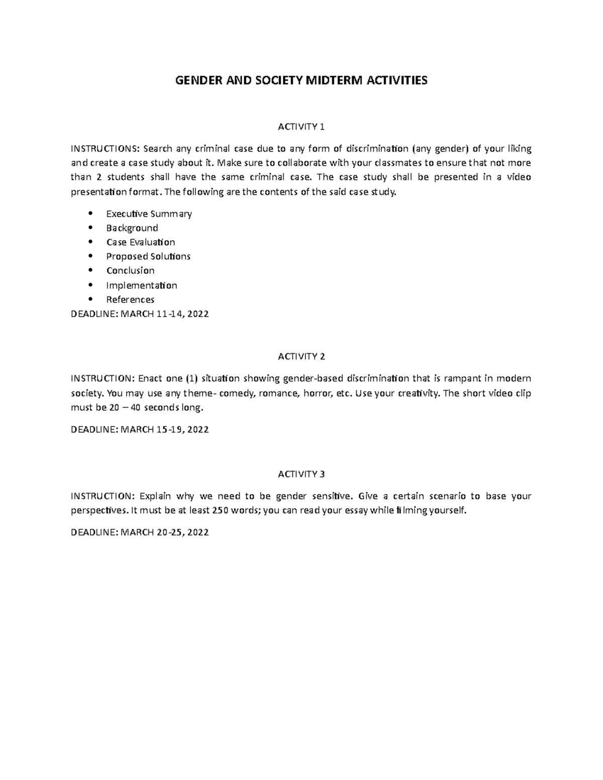 Gender AND Society Midterm Activities - GENDER AND SOCIETY MIDTERM ...