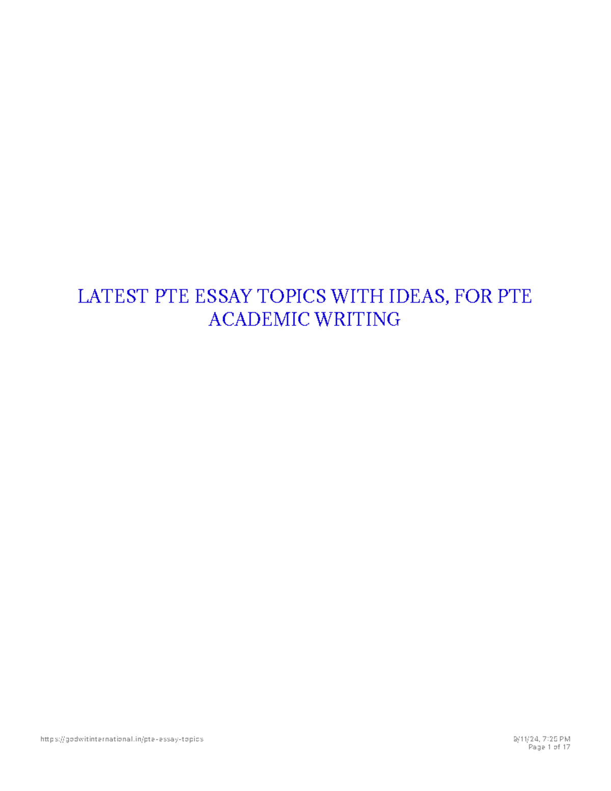 Pte essay topics - yes - LATEST PTE ESSAY TOPICS WITH IDEAS, FOR PTE ...