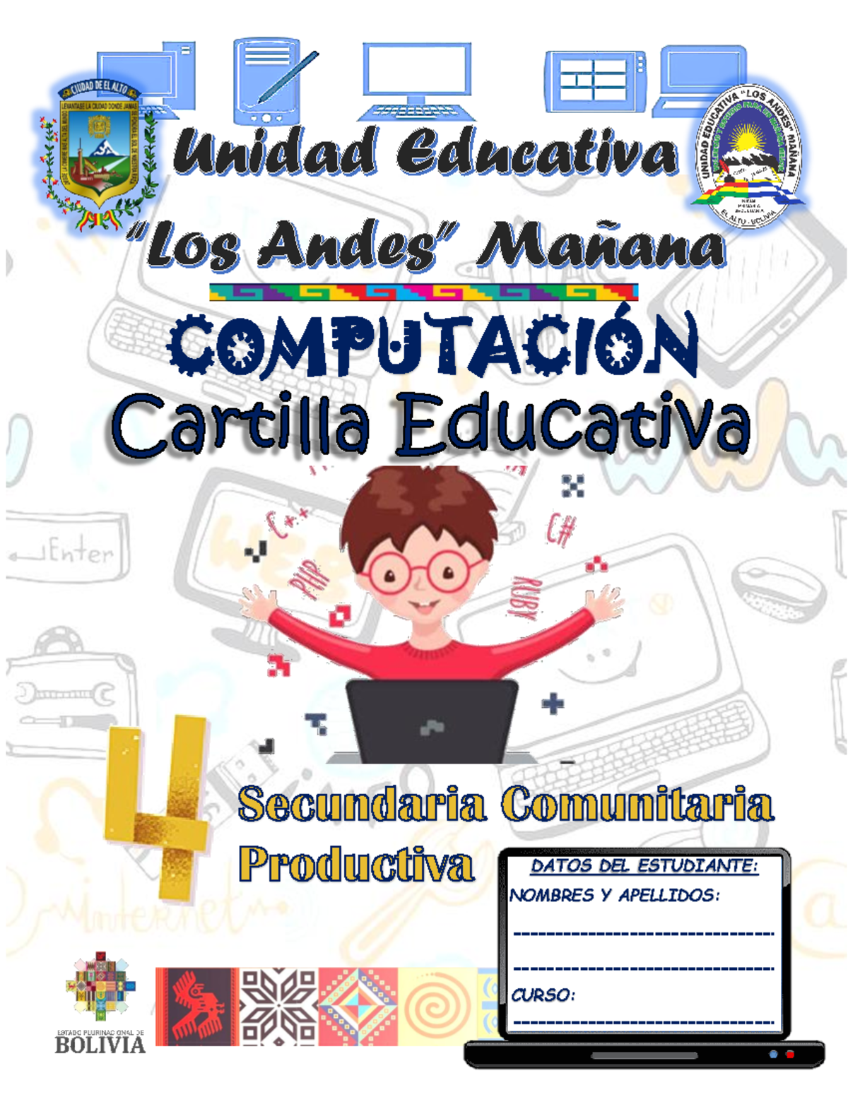 Cartilla-2022 4º Sec OF - COMPUTACI”N DATOS DEL ESTUDIANTE: NOMBRES Y ...