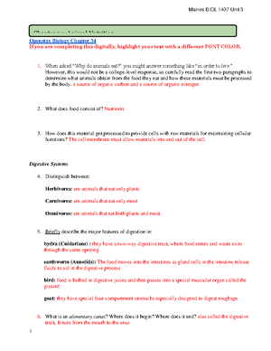 Chapter 8 - An Introduction to Metabolism - Chapters 8 Notes Honors ...