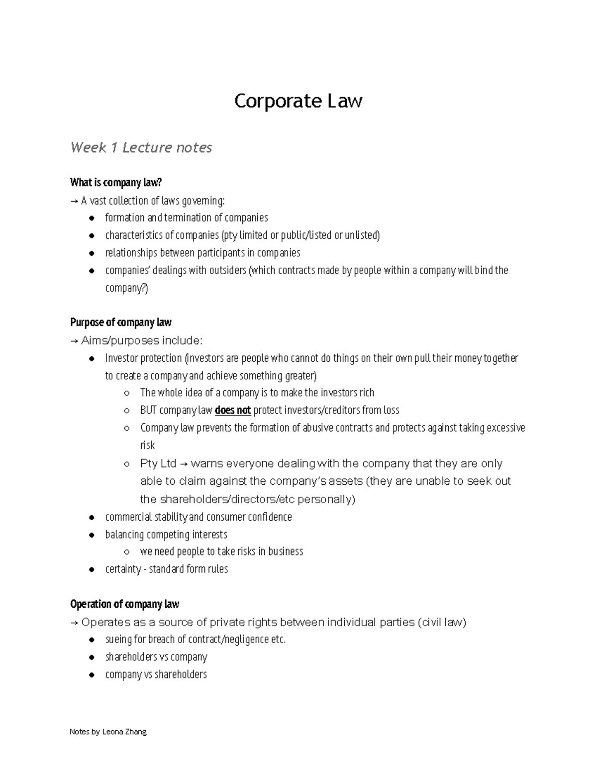 corp-law-notess-corporate-law-week-1-lecture-notes-what-is-company