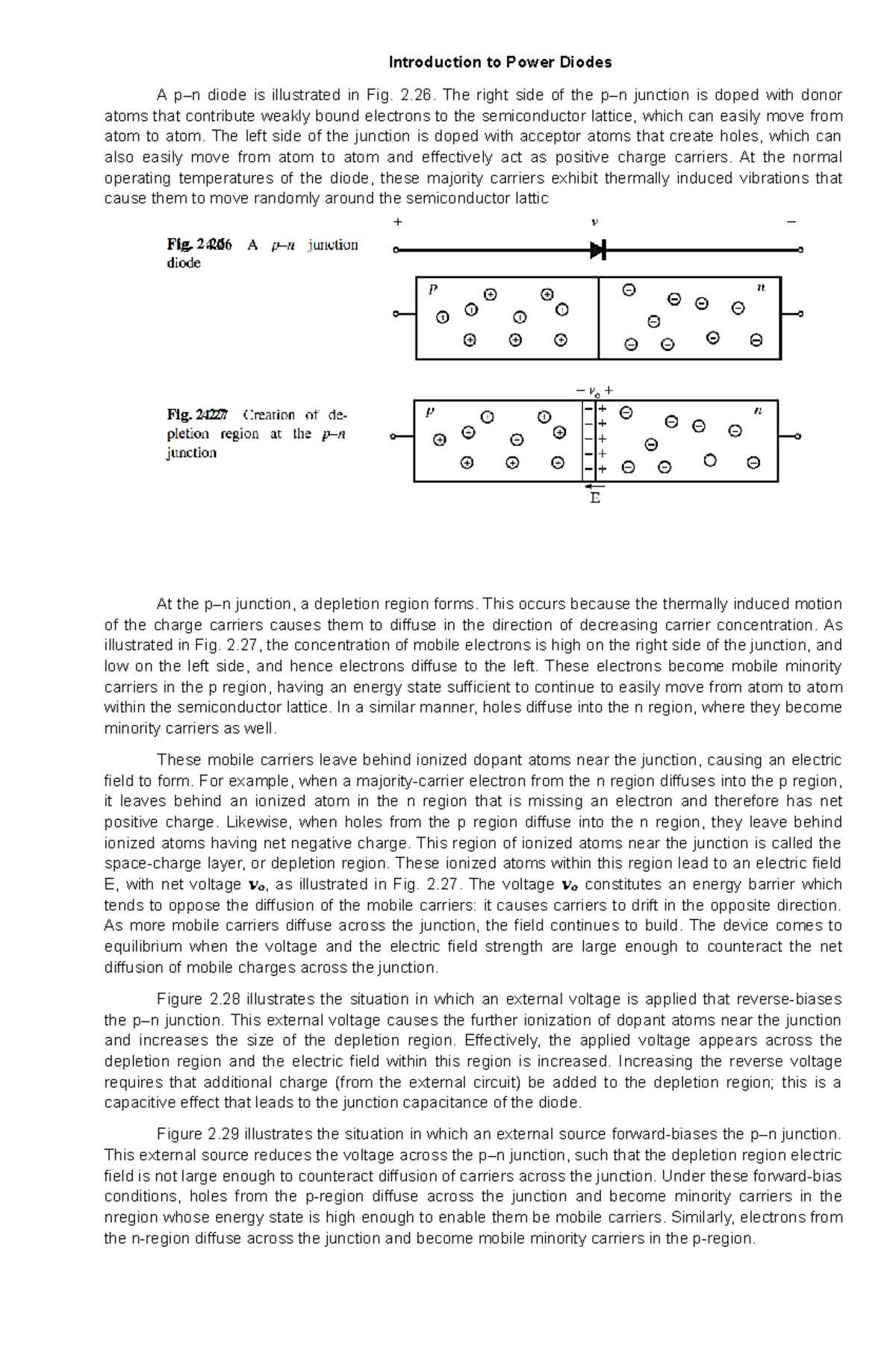 Introduction to Power Diodes 2. The right side of the pn junction is