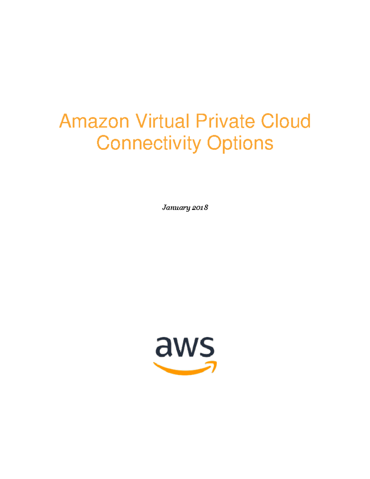 Aws Amazon Vpc Connectivity Options - Amazon Virtual Private Cloud ...