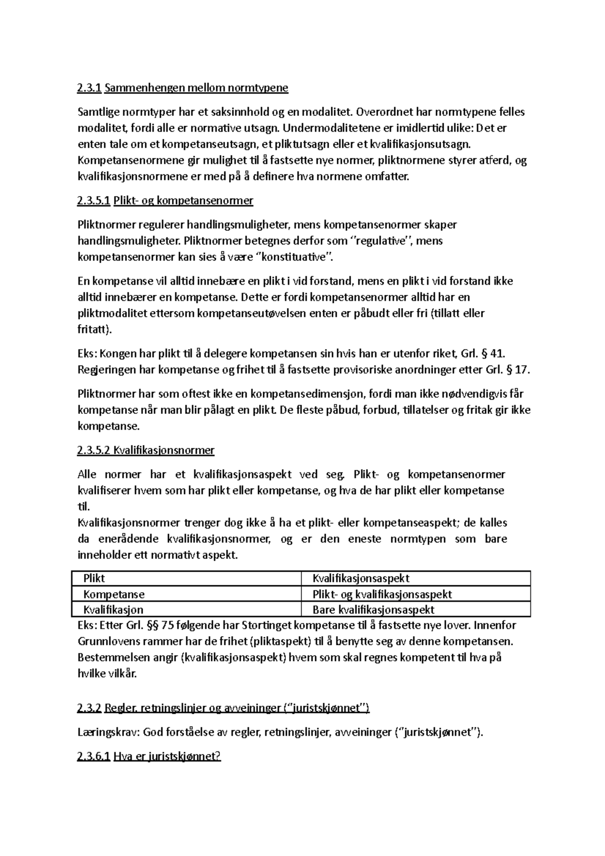 Exfac - Oppsumering DEL 8 - 2.3 Sammenhengen Mellom Normtypene Samtlige ...