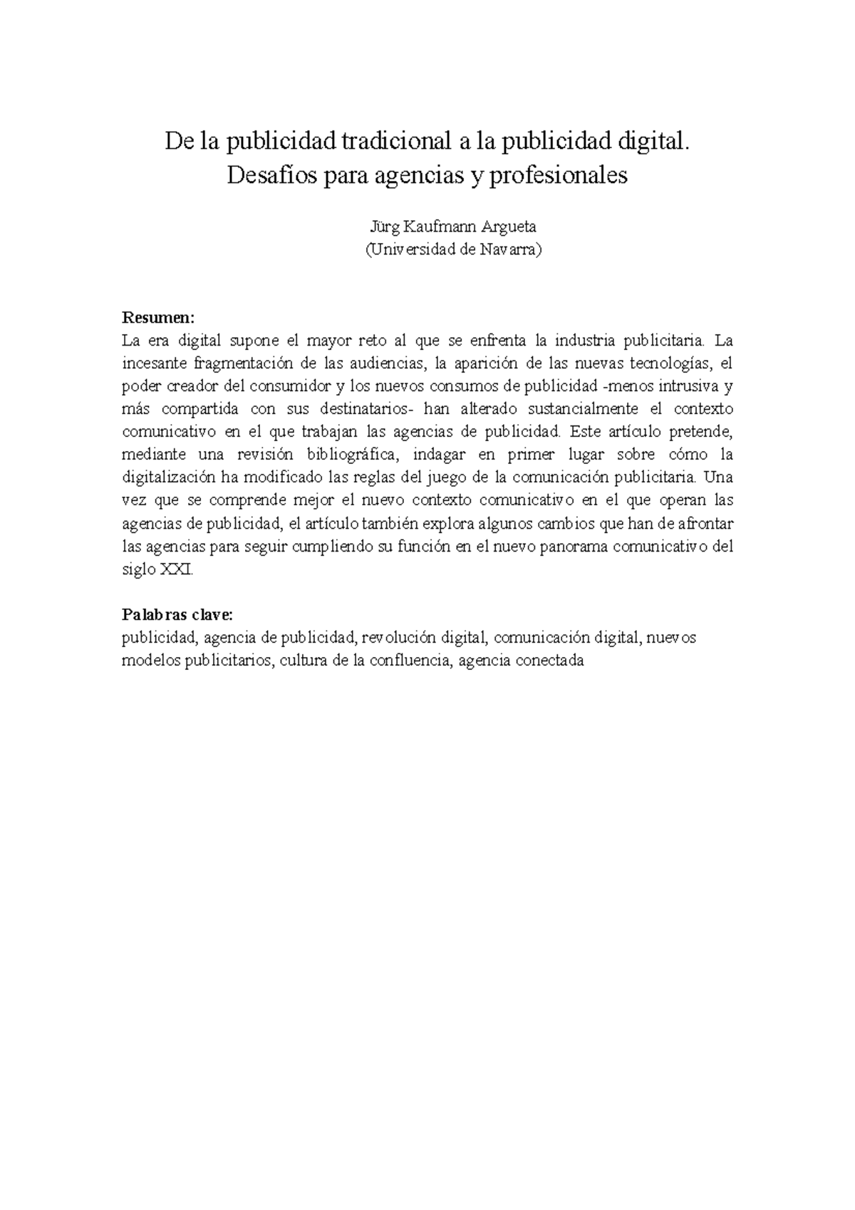 De la publicidad tradicional a la publicidad digital - Desafíos para ...
