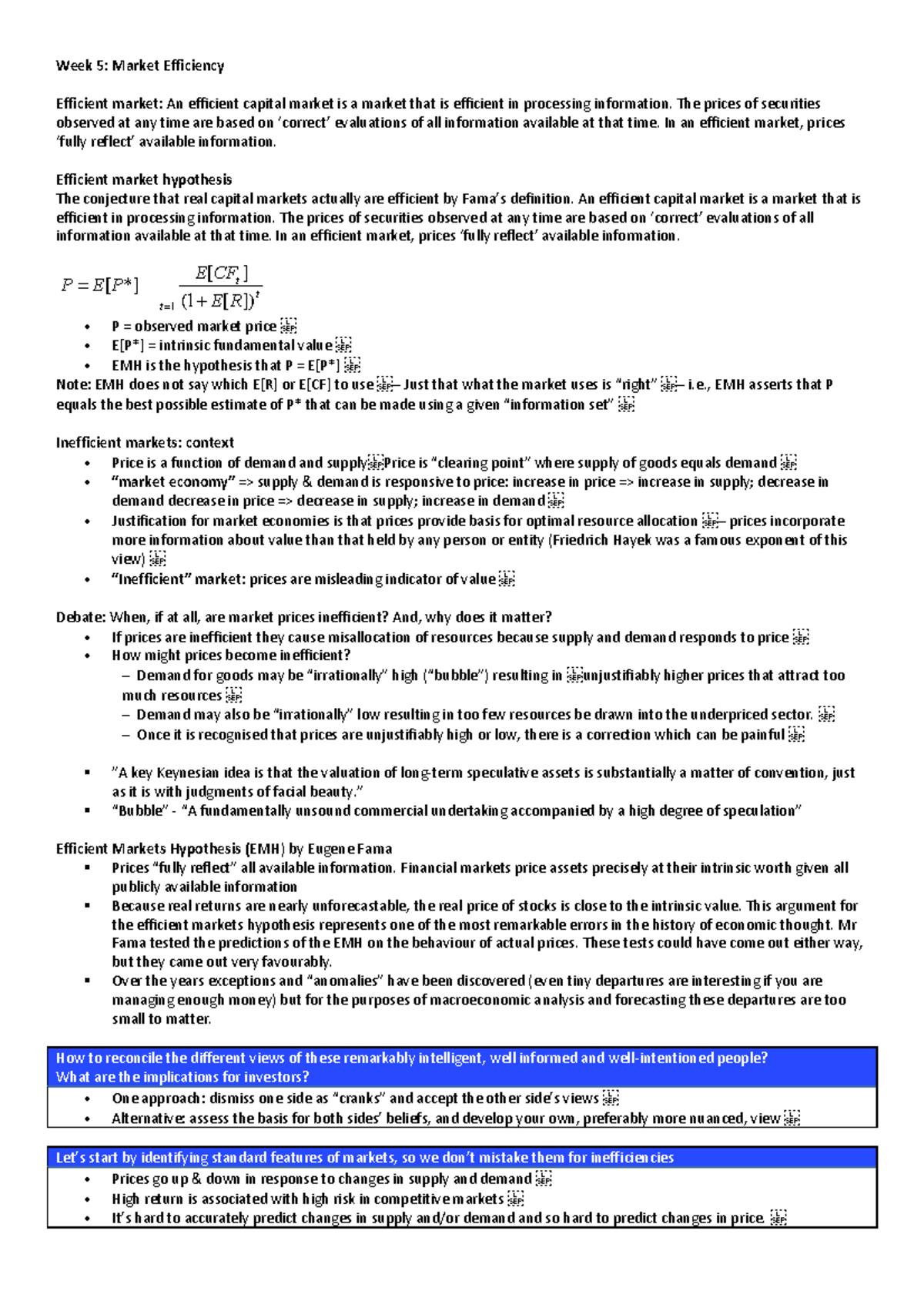 Week 5 Market Efficiency Warning Tt Undefined Function 32 Warning Tt Undefined Function 0848