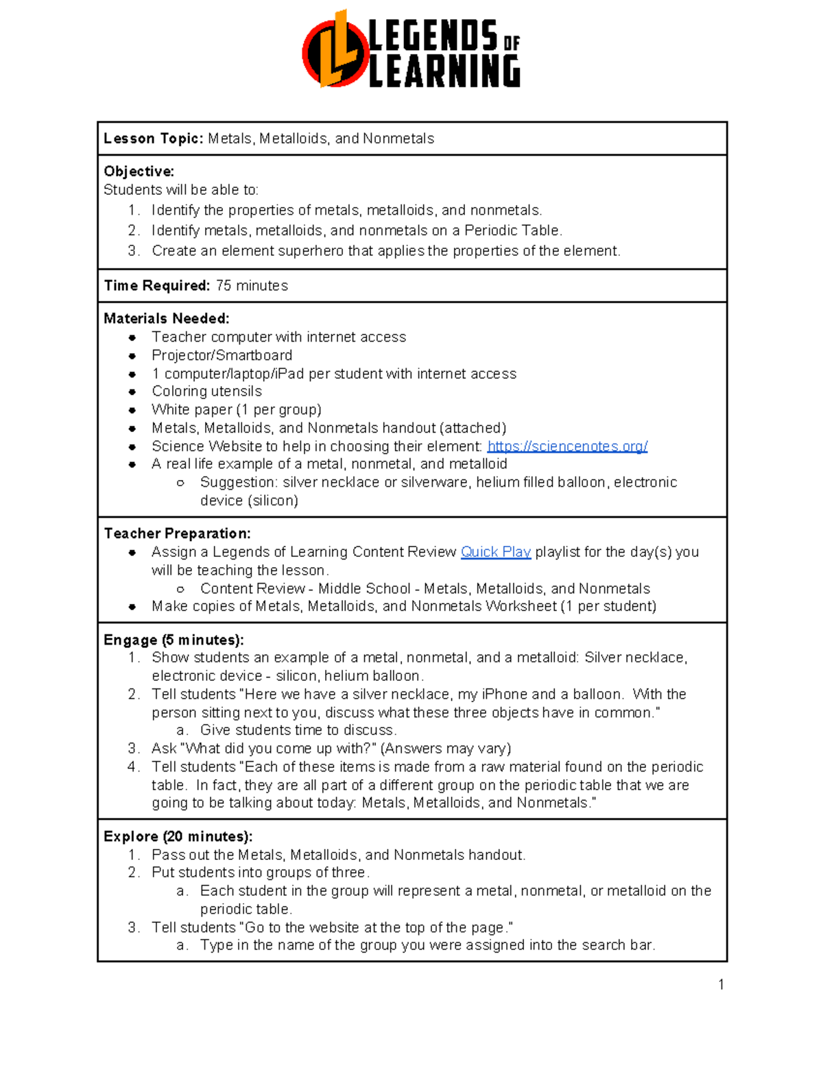 Metals Metalloids and Non Metals - Lesson Topic: Metals, Metalloids ...