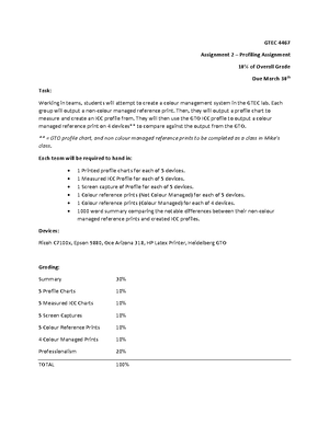 GTEC 4467 - Industry Feedback Form - GTEC 4467 – Process Control ...