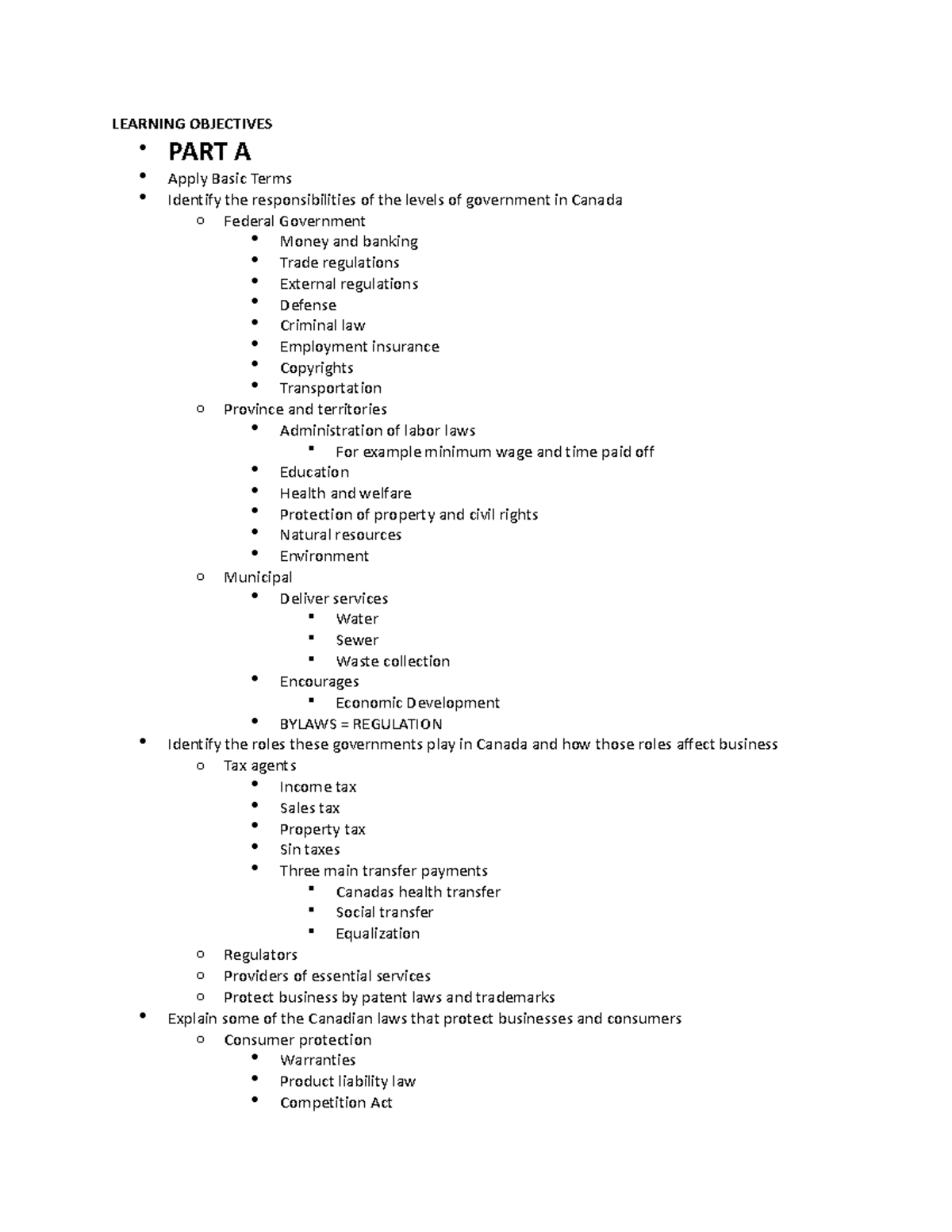 Module 1 - Lecture Notes - LEARNING OBJECTIVES PART A Apply Basic Terms ...