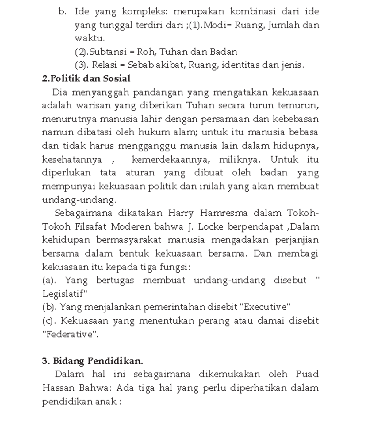 Catatan Filsafat 68 - B. Ide Yang Kompleks: Merupakan Kombinasi Dari ...