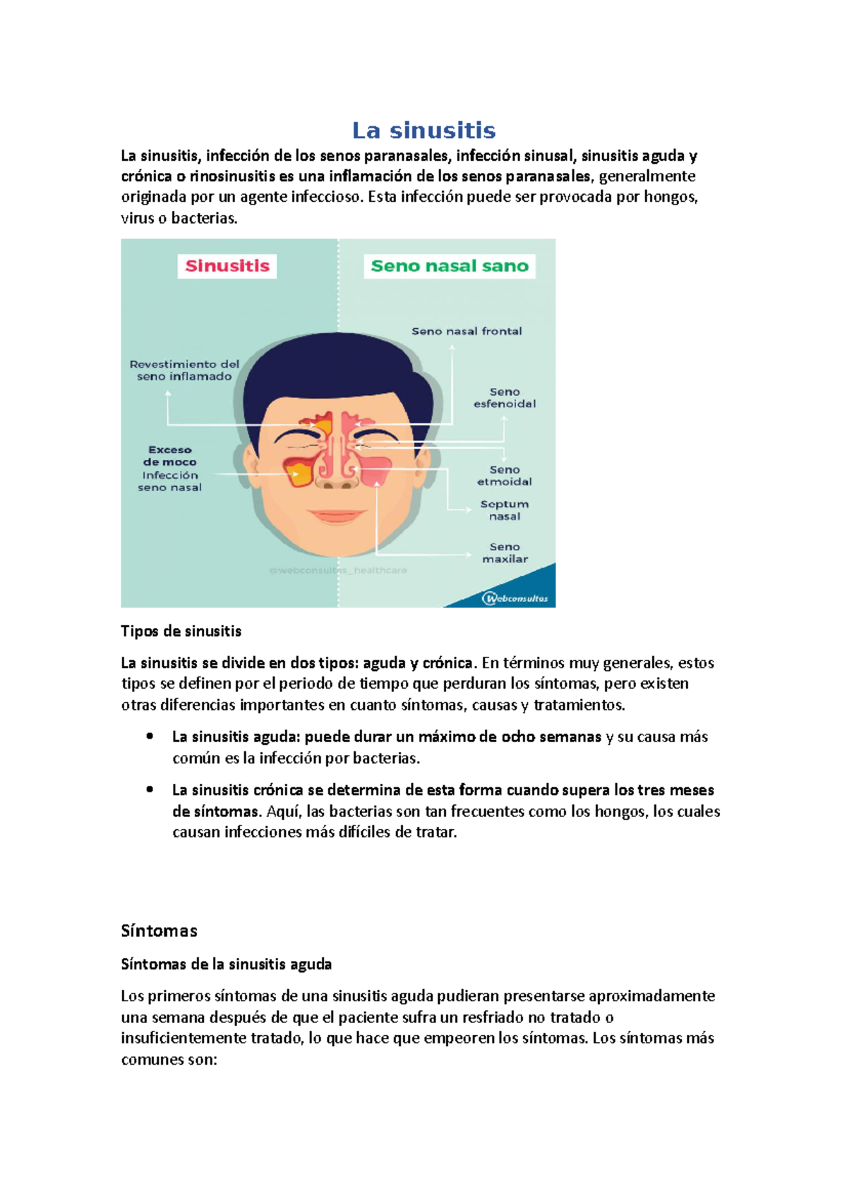 La Sinusitis La Sinusitis La Sinusitis Infección De Los Senos