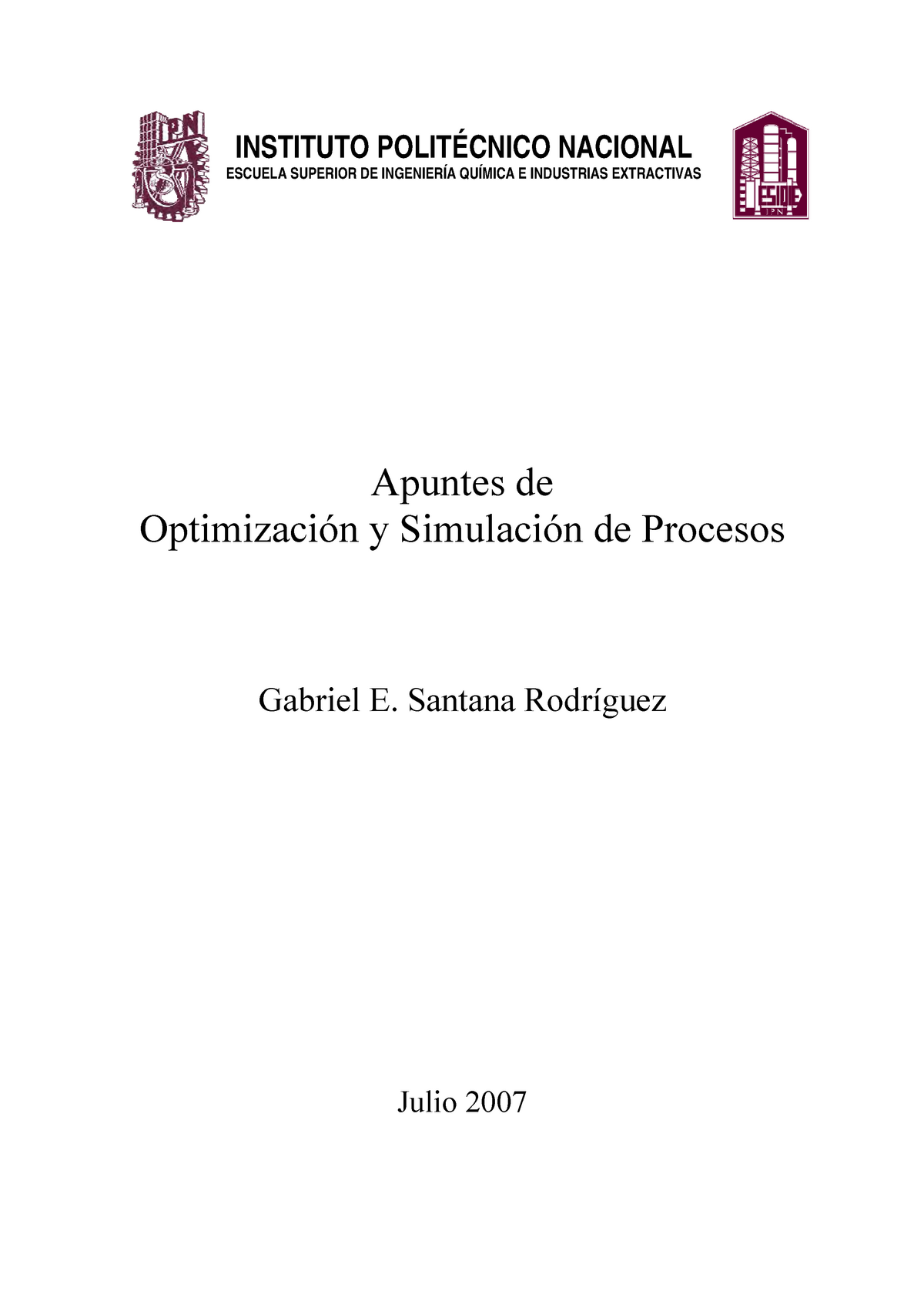 Apuntes De Optimizaci N Y Simulaci N De Procesos (2) - INSTITUTO ...