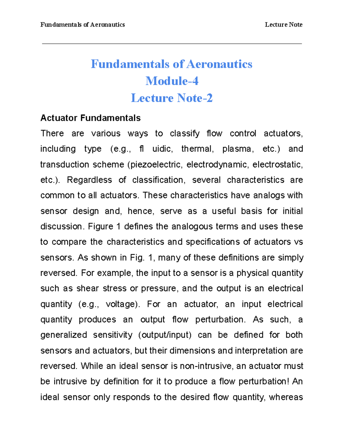 Fundamentals Of Aeronautics Module 4 Lecture Note 2 - Fundamentals Of ...