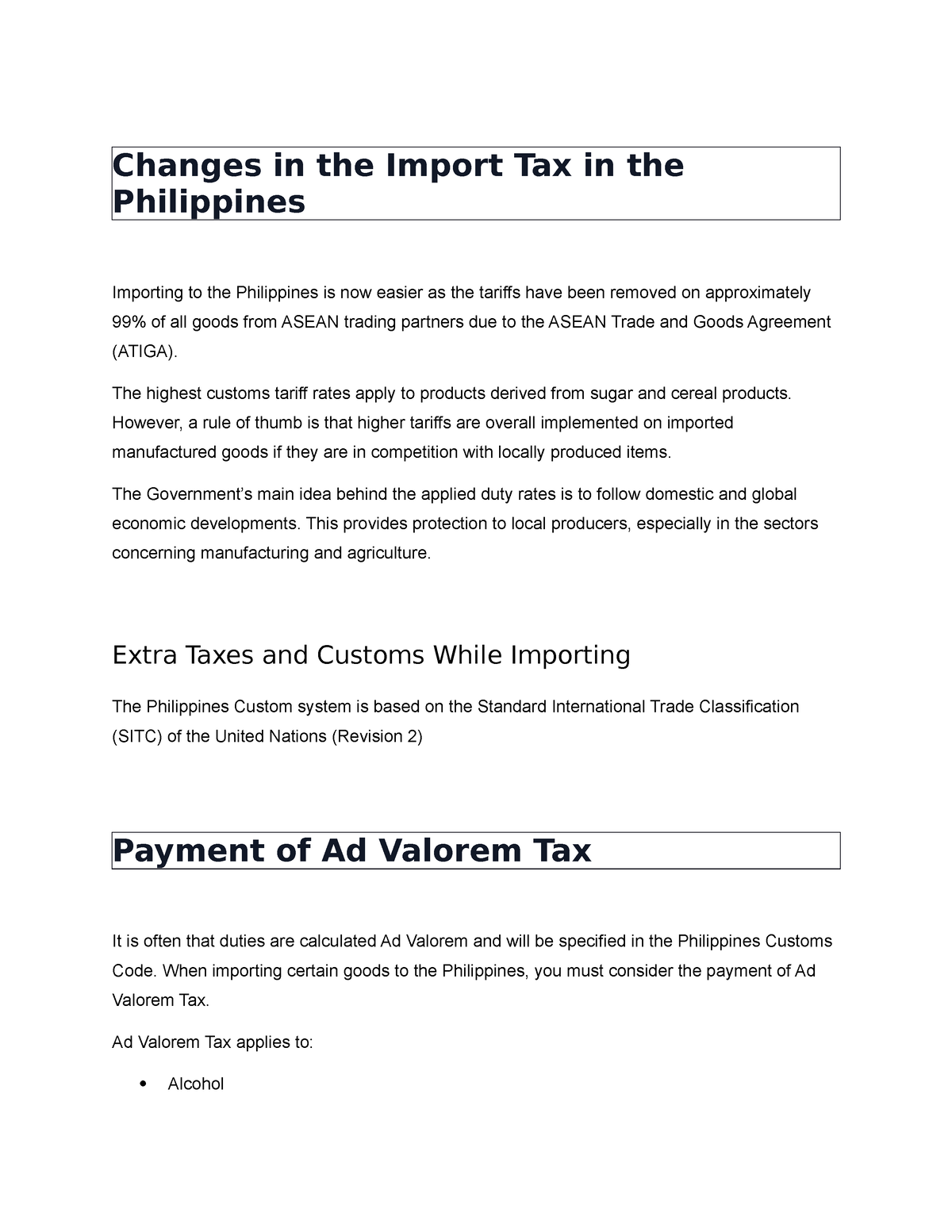 3-changes-in-the-import-tax-and-payment-of-ad-valorem-tax-changes-in