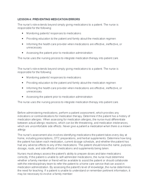 Module 6 Non Parenteral Medication Lesson 1 Notes - LESSON 1 ...