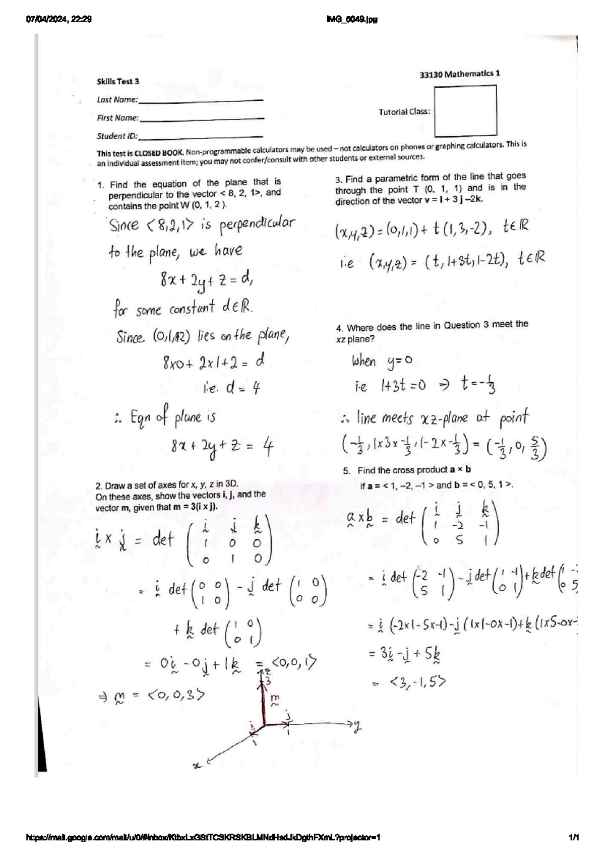 Skills Test - MATH1013 - Studocu