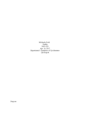 Extraction - Lab Report - Extraction: Distribution of Substances ...