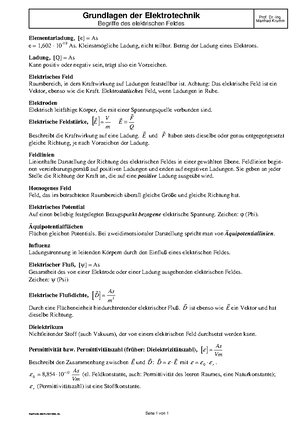 Grundlagen Der Elektrotechnik Klausur 2018 - Prüfung Grundlagen Der ...