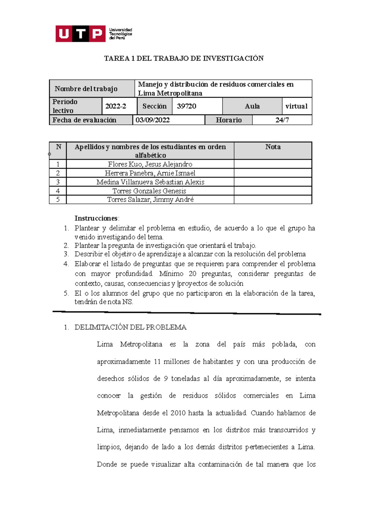 Semana 5 - Tarea 1 - Plantilla - Delimitación del tema de investigación ...