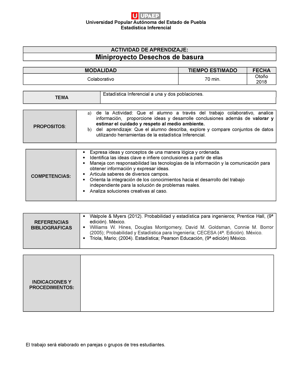 Miniproyecto Desechos De Basura O18 - Universidad Popular Autónoma Del ...