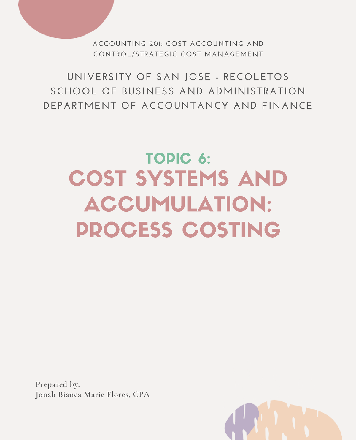 cost accounting thesis topics