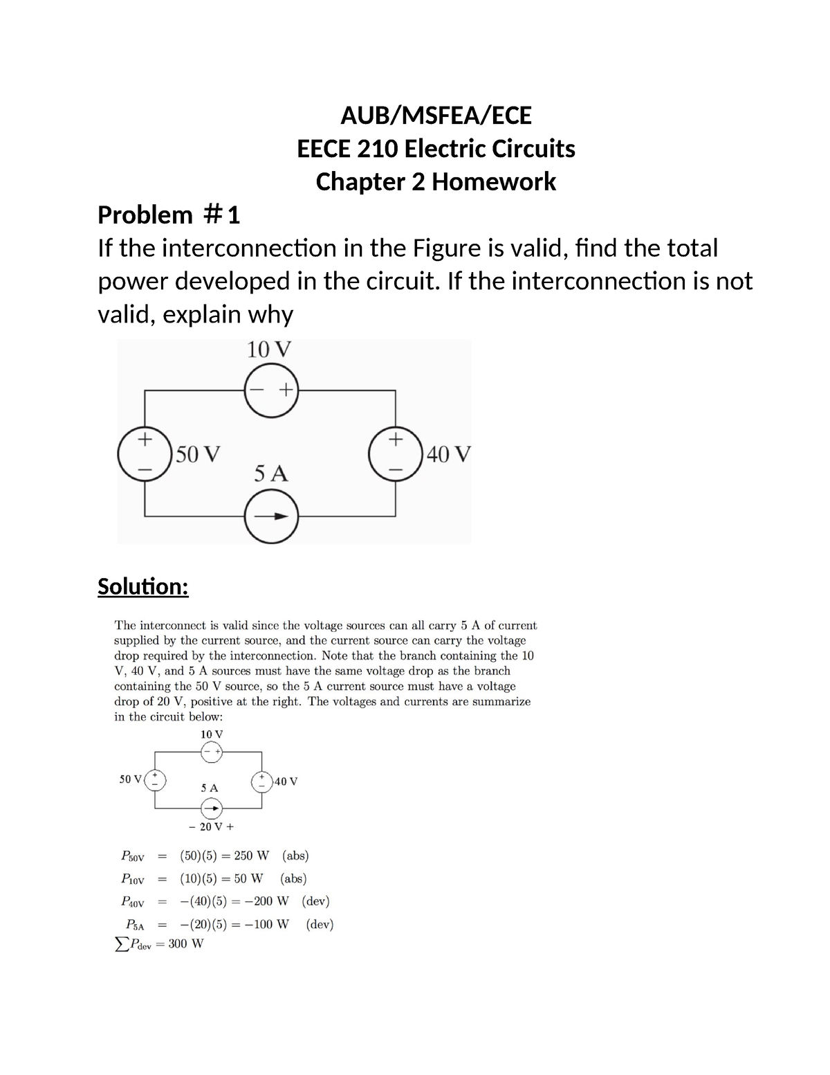 Chapter 2 Solutions - Very Useful - AUB/MSFEA/ECE EECE 210 Electric ...