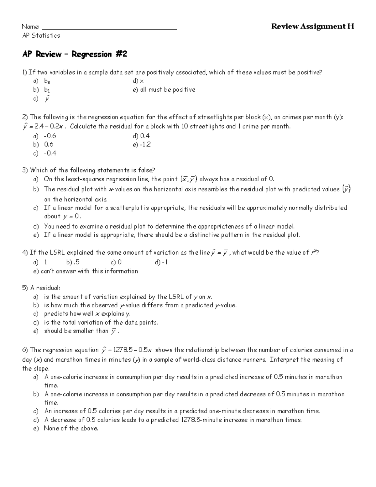 Review Assignment H - 4 − 0. 2 X. Calculate The Residual For A Block 