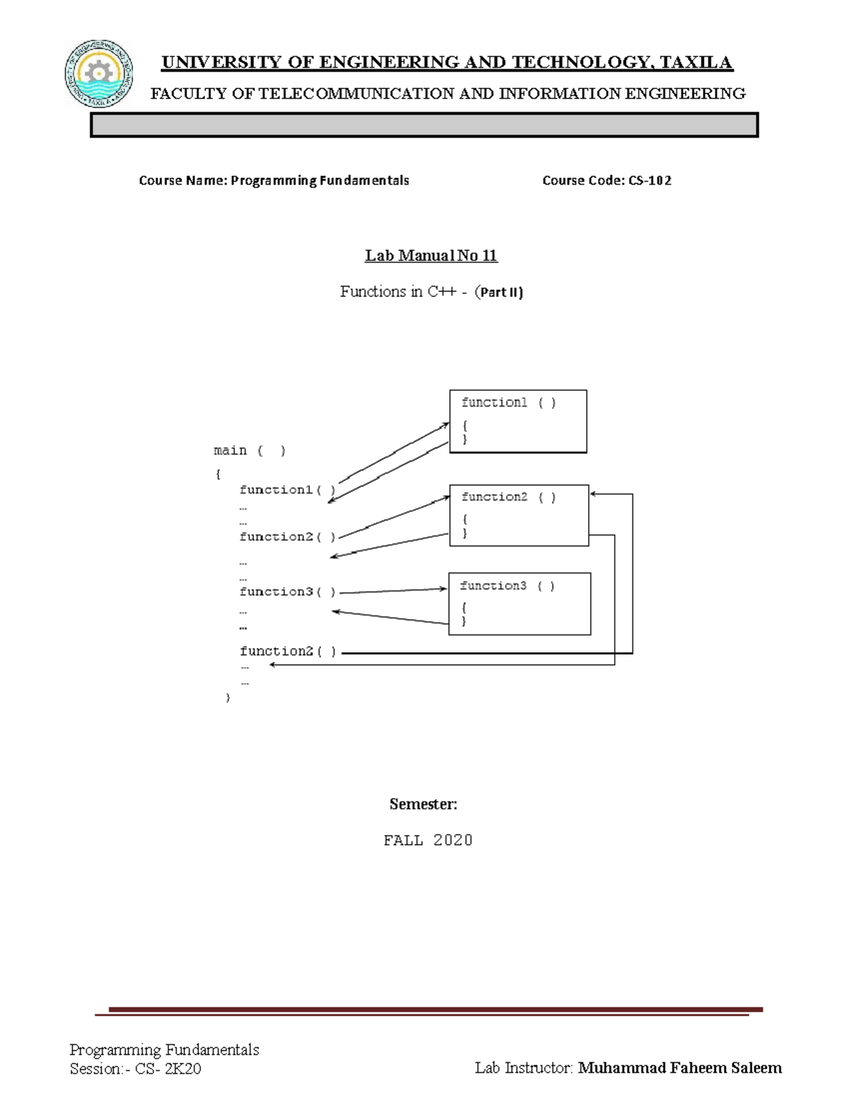 PF-Lab Manual No 12 - These Are Programming Fundamentals Lab Documents ...