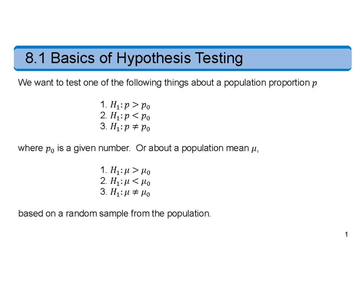 Section 8 - t test and f test lecture involving variance tests - 8 ...