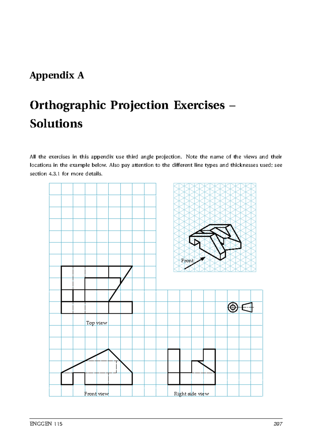 Appendix A Solutions - Appendix A Orthographic Projection Exercises ...