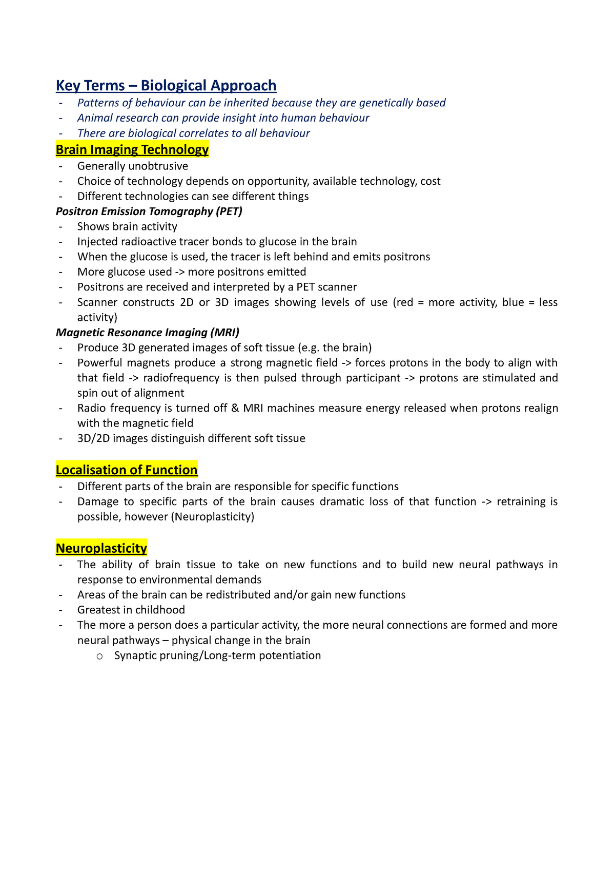 paper-1-notes-key-terms-biological-approach-patterns-of-behaviour