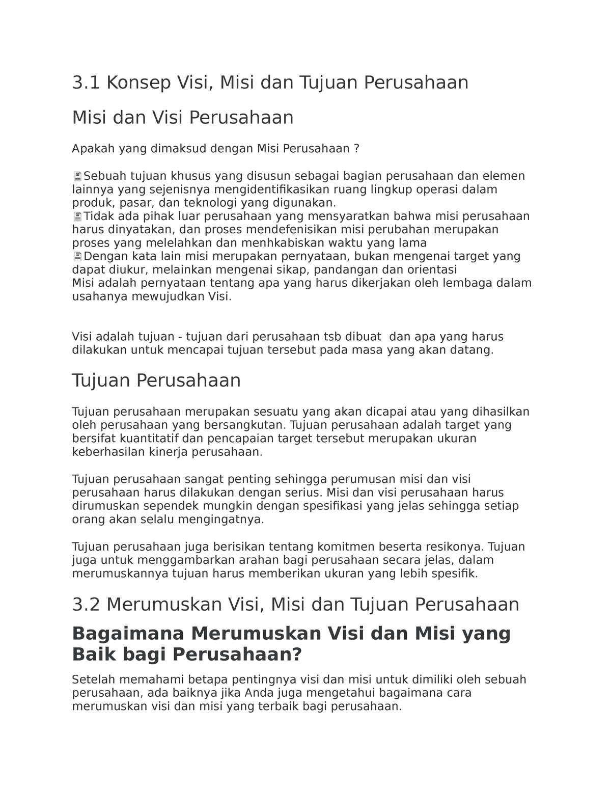 3. Visi, Misi, Dan Tujuan - 3 Konsep Visi, Misi Dan Tujuan Perusahaan ...