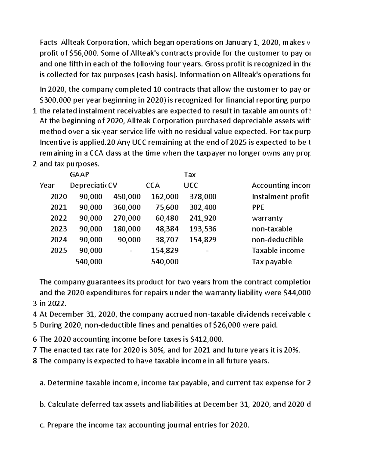 ACTG3P33 - annuity and pension example - 1 2 GAAP Tax Year ...