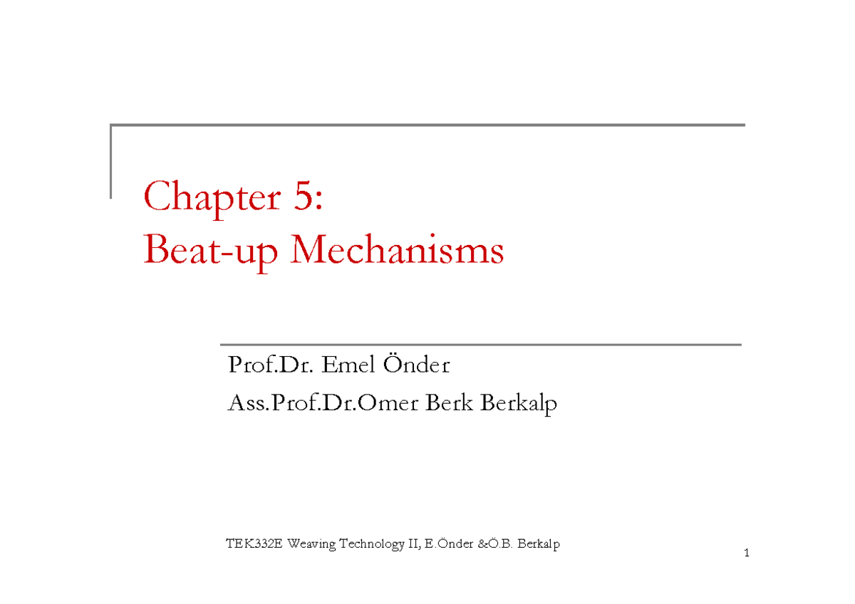 Working of Beatup mechanism on powerloom using cranks Chapter 5