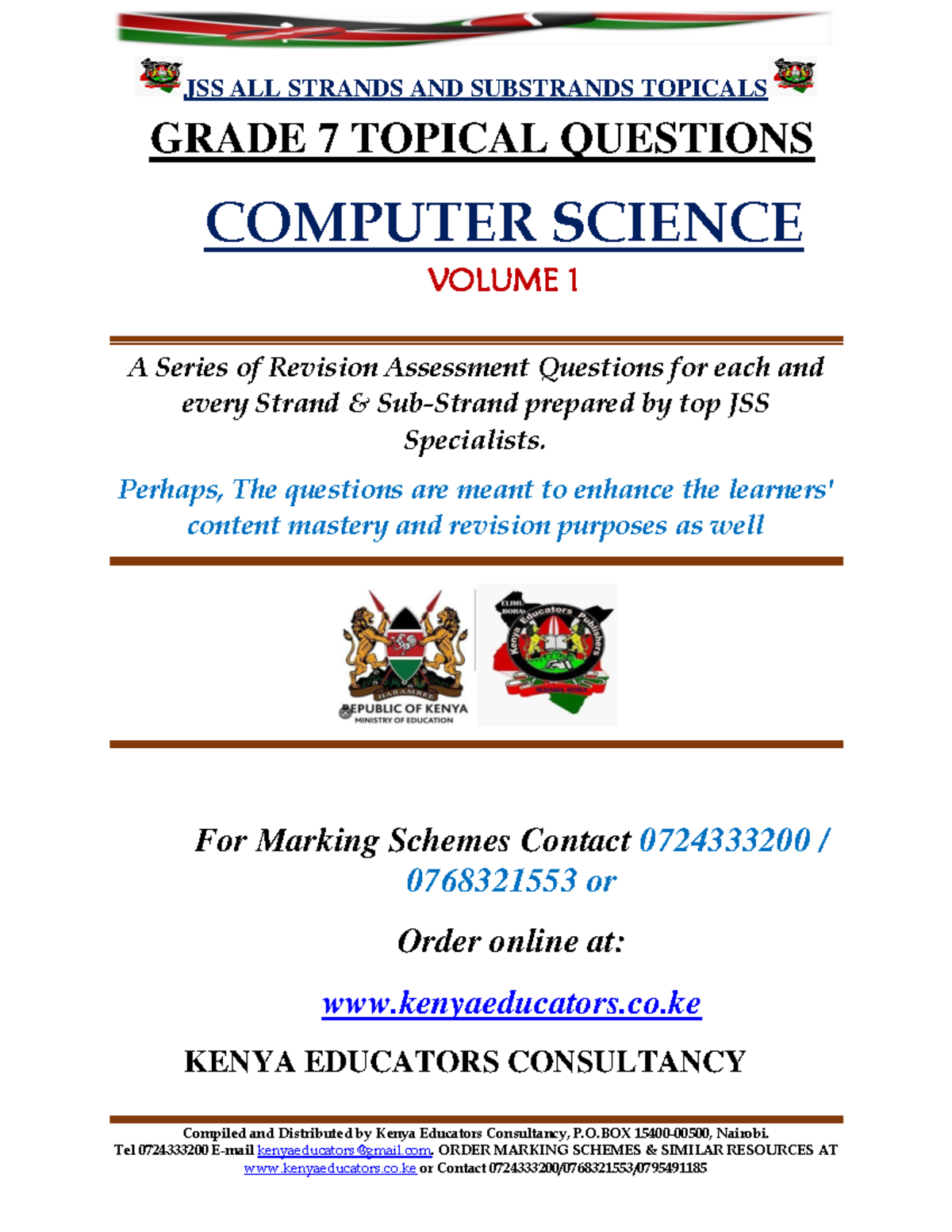 COMP Grade 7 JSS Topical QNS V1 - JSS ALL STRANDS AND SUBSTRANDS ...