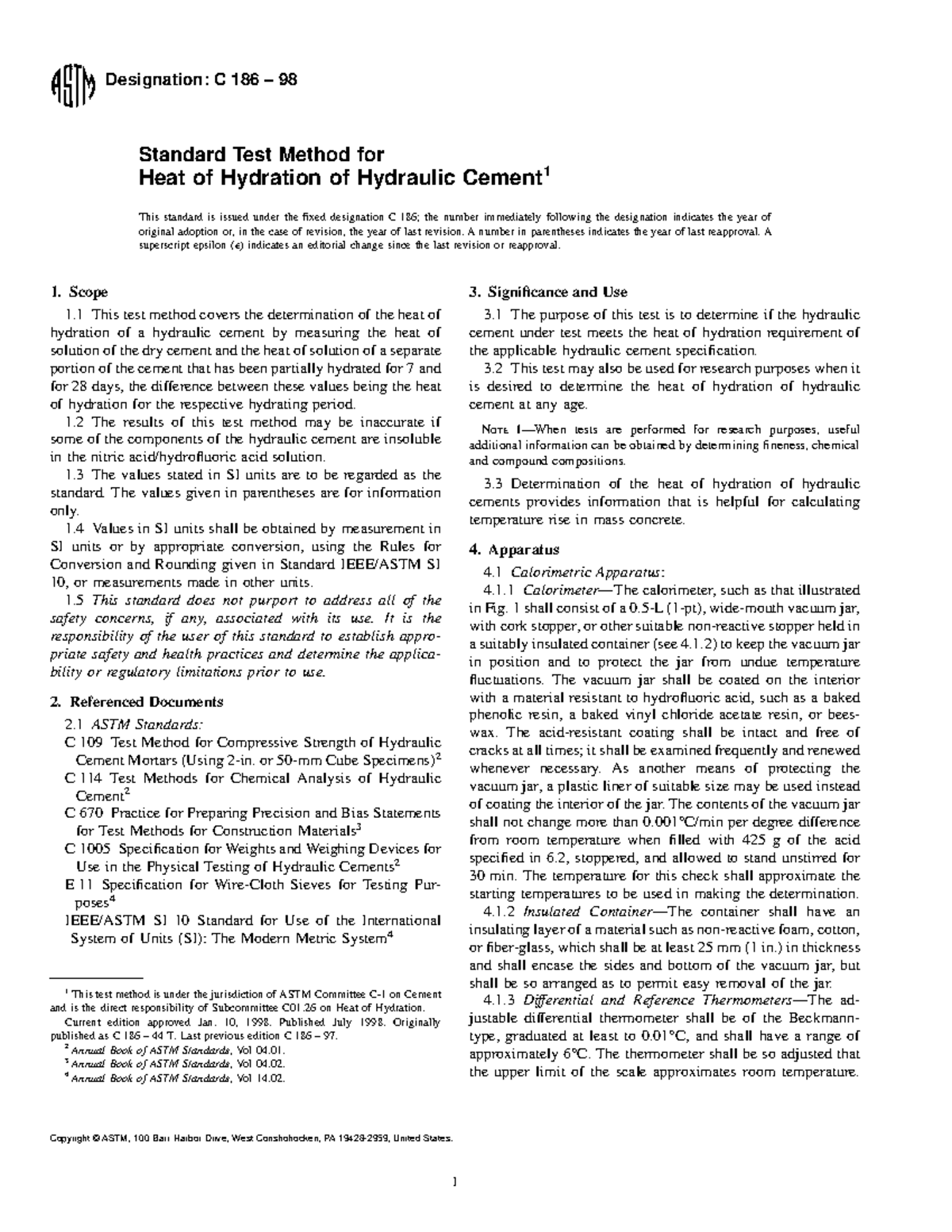 C 186 – 98 - NORMA - Designation: C 186 – 98 Standard Test Method for ...