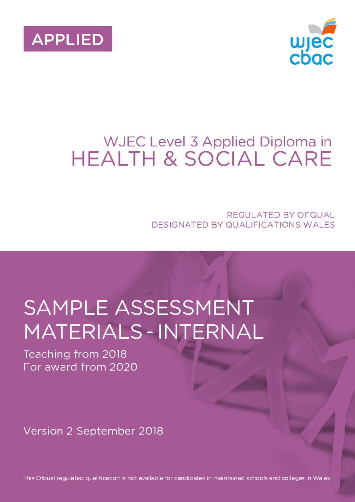 Applied diploma sample assessment internal u2 u4 from 2018 - SAMPLE ...