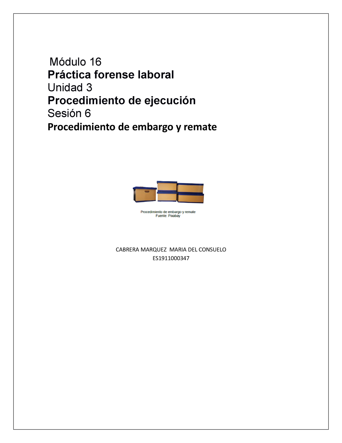 M16 U3 S6 Macm Apuntes 123456 Módulo 16 Práctica Forense Laboral Unidad 3 Procedimiento 3264