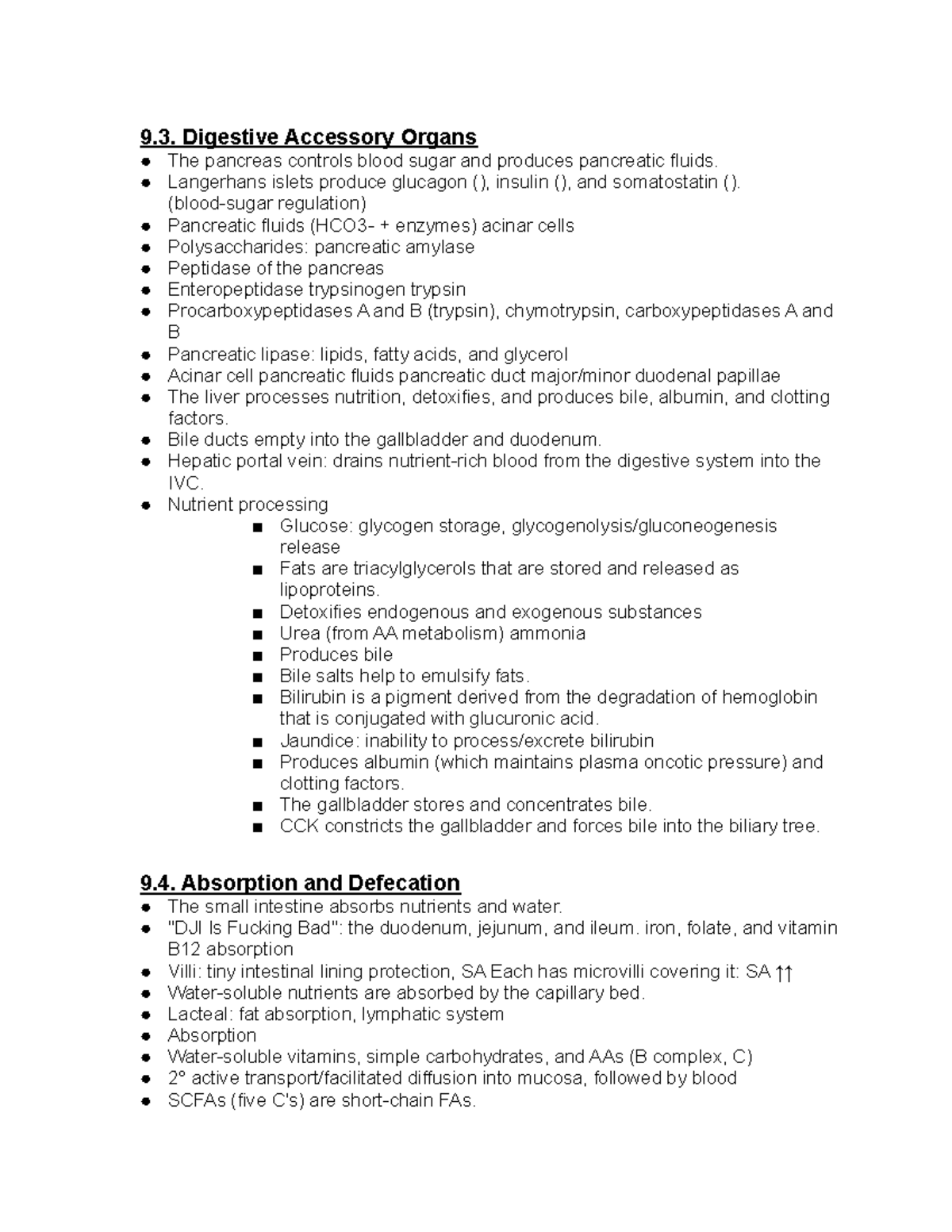 Digestive Accessory Organs 9. Digestive Accessory Organs The pancreas