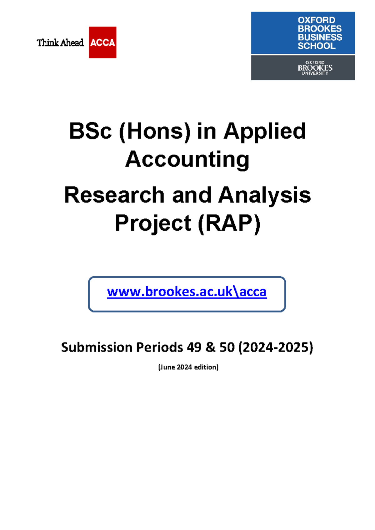 OBU Info Pack June 2024 25 - BSc (Hons) in Applied Accounting Research ...