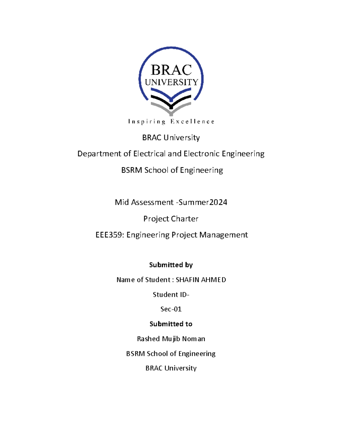 EEE359 MID Assignment - BRAC University Department of Electrical and ...