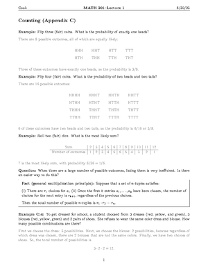 MATH201Lecture 5 - Notes for Lecture 5 of MATH 201 - 1: Random ...