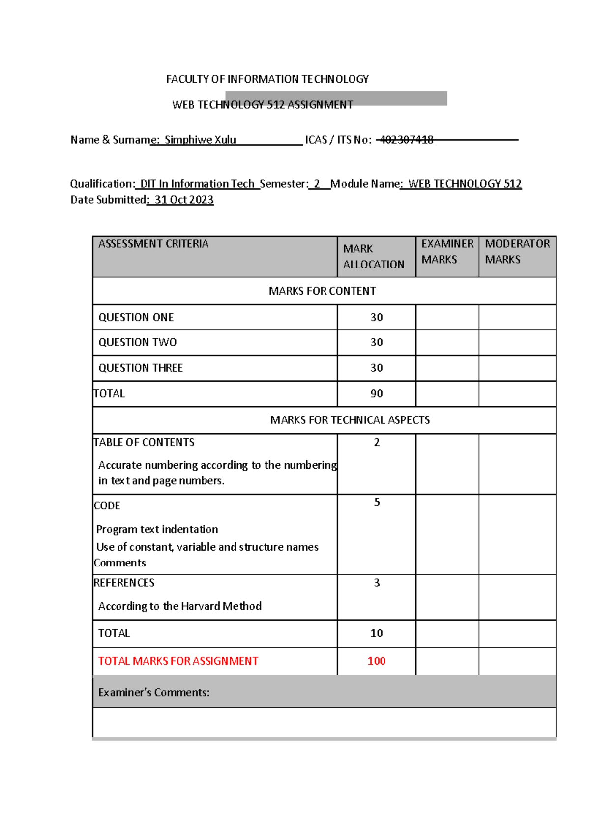 web technology 512 assignment answers