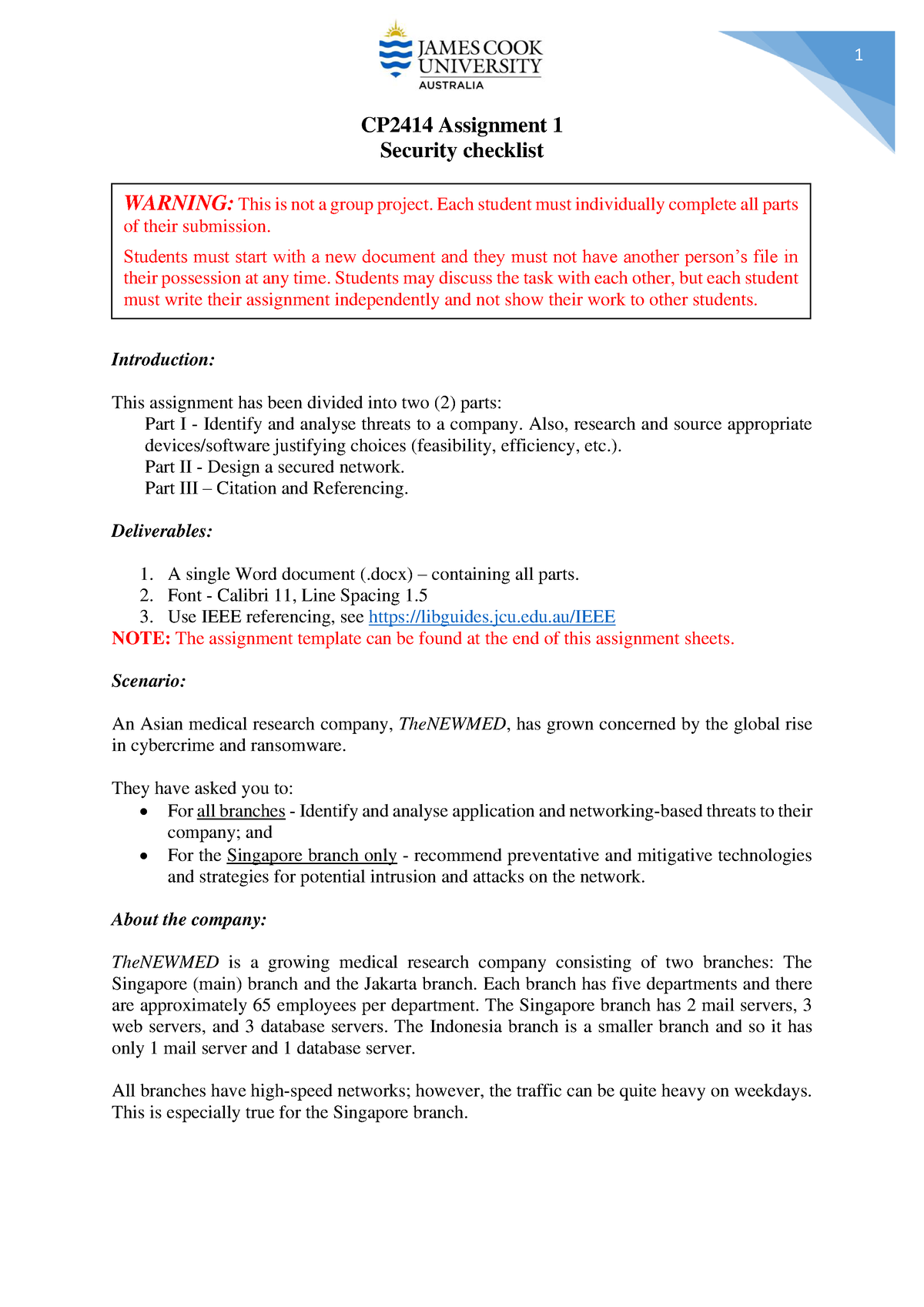 security assignment instructions uk
