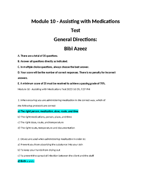 Module 3 PSW Body Systems Test - Psw 124 - Studocu