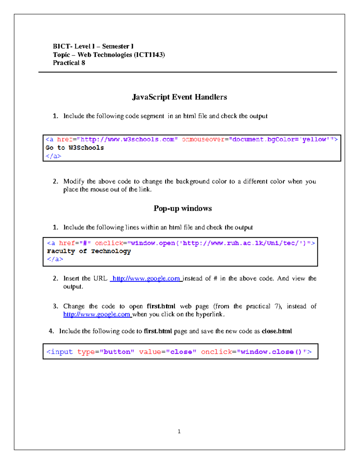 Practical 8 Pc application module - Studocu