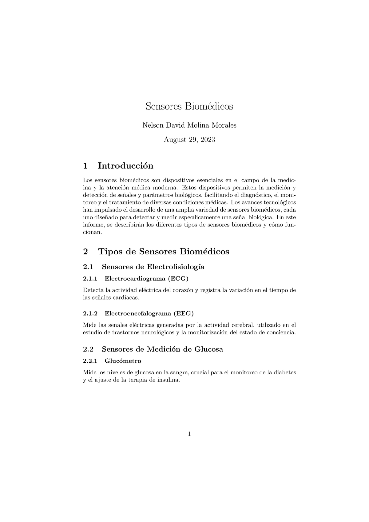 Electiva IV - Sensores Biom ́edicos Nelson David Molina Morales August ...