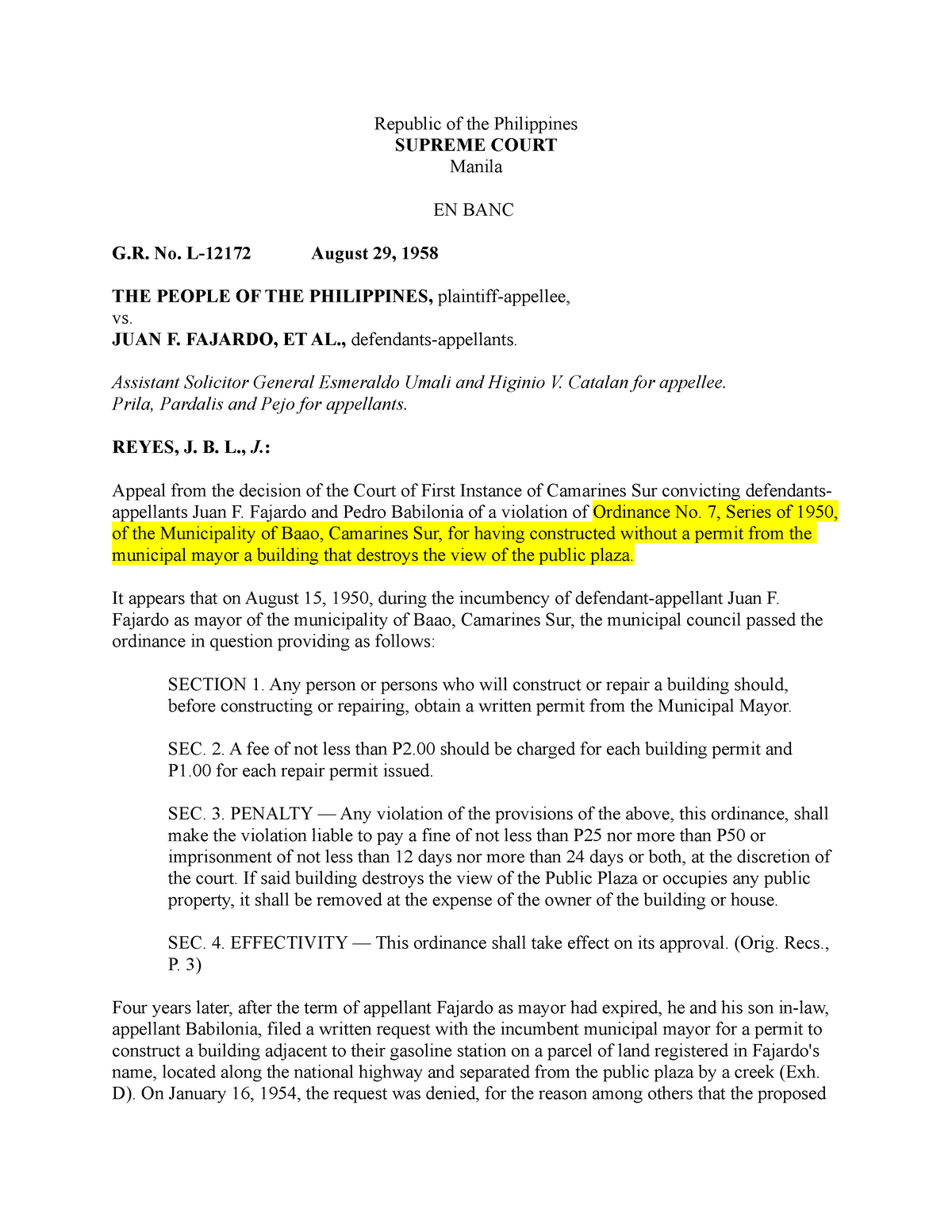 3. People V Fajardo - Full Case - Republic of the Philippines SUPREME ...