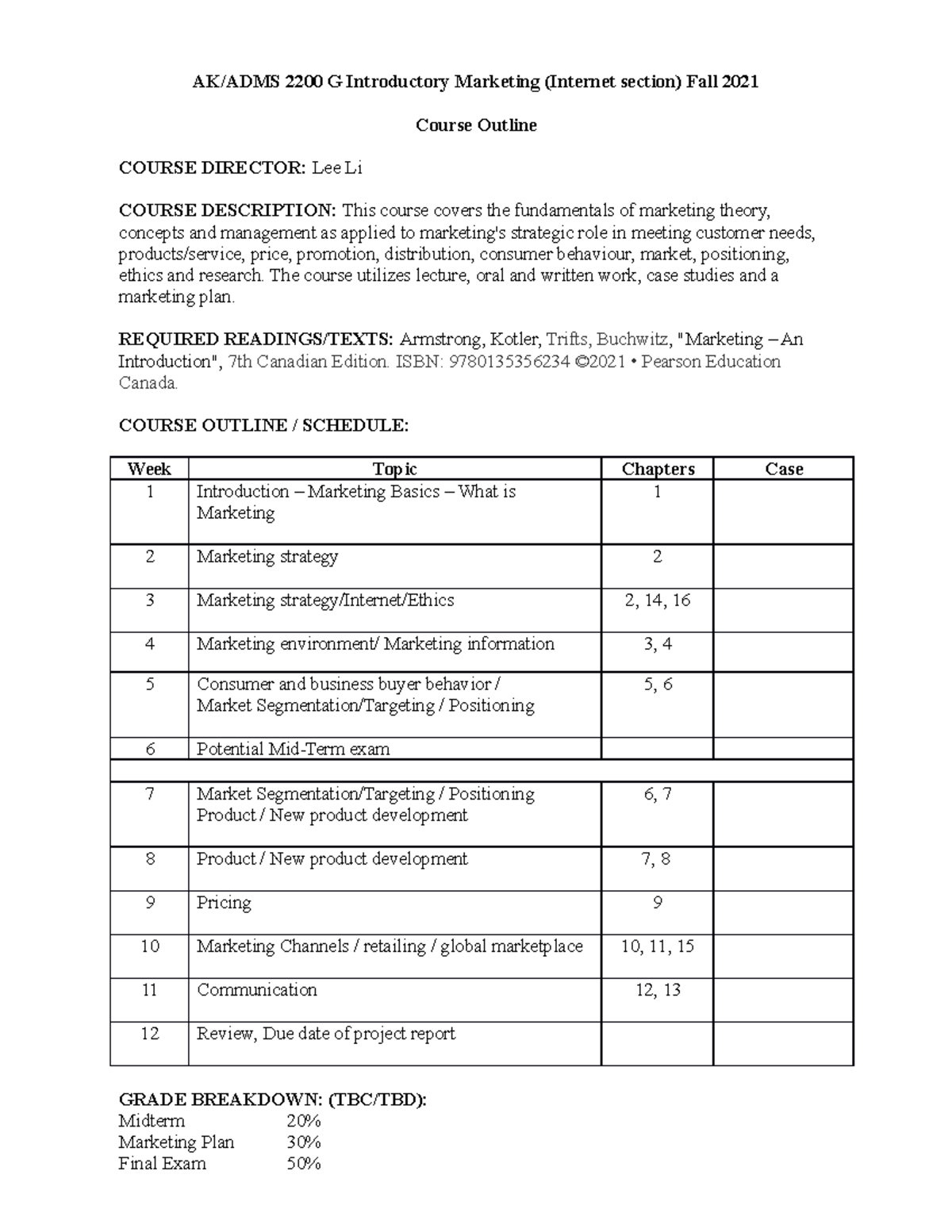 ADMS 2200 G Course Outline 2021 Section G Internet - AK/ADMS 2200 G ...