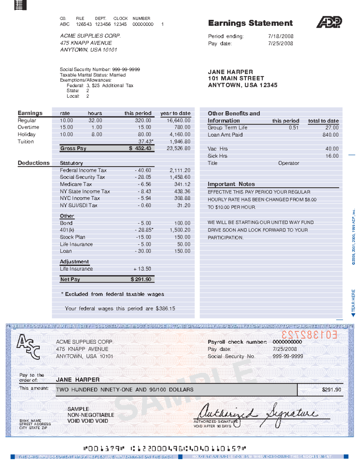 Adp paystub generator - c vbnm,f ...